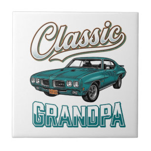 Classic Grandpa Vintage Car T-Shirt Design_1 Tile