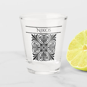 Classic Greek Inspired Personalized Shot Glass