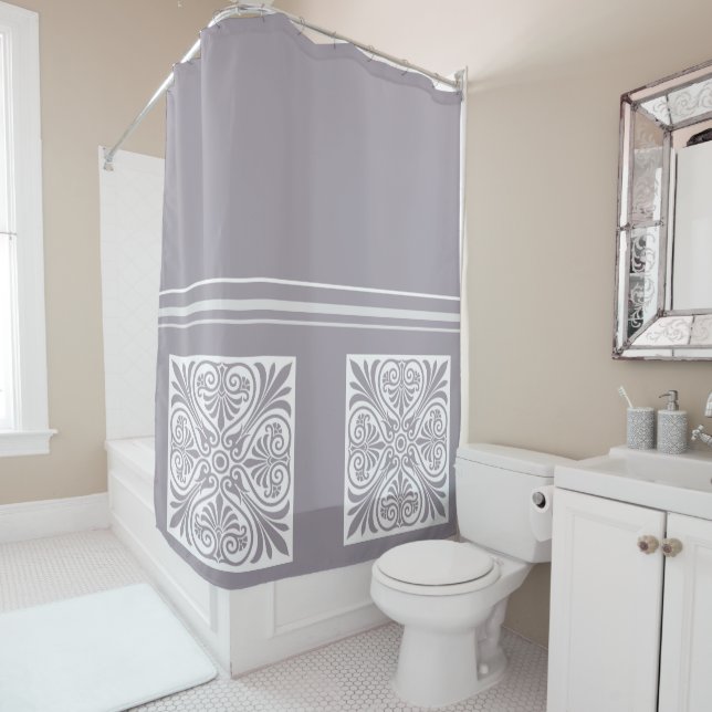 Classic Greek Inspired  Shower Curtain (In Situ)
