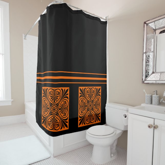Classic Greek Inspired Shower Curtain (In Situ)