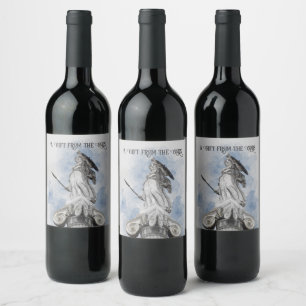 Classic Greek Statue Athena A Gift from the Gods Wine Label