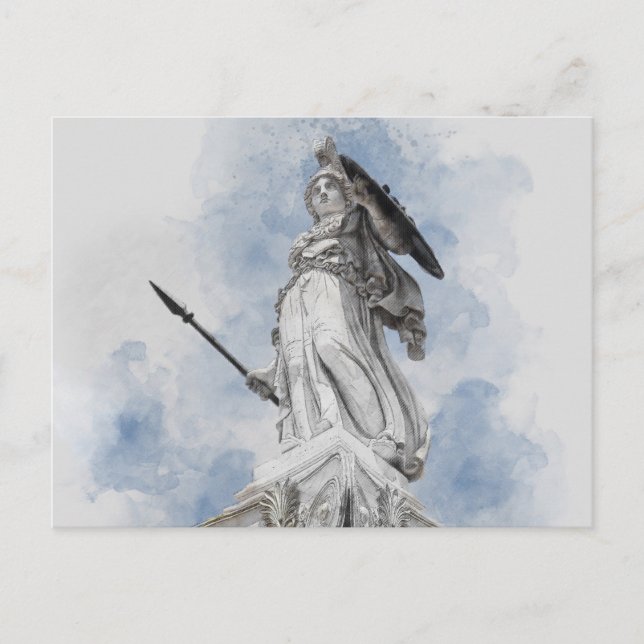 Classic greek statue Athena  Announcement Postcard (Front)