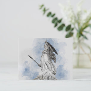 Classic greek statue Athena  Announcement Postcard