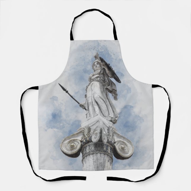 Classic Greek Statue Athena Apron – Mythological (Front)
