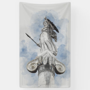 Classic Greek Statue Athena Banner – Elegant Myth