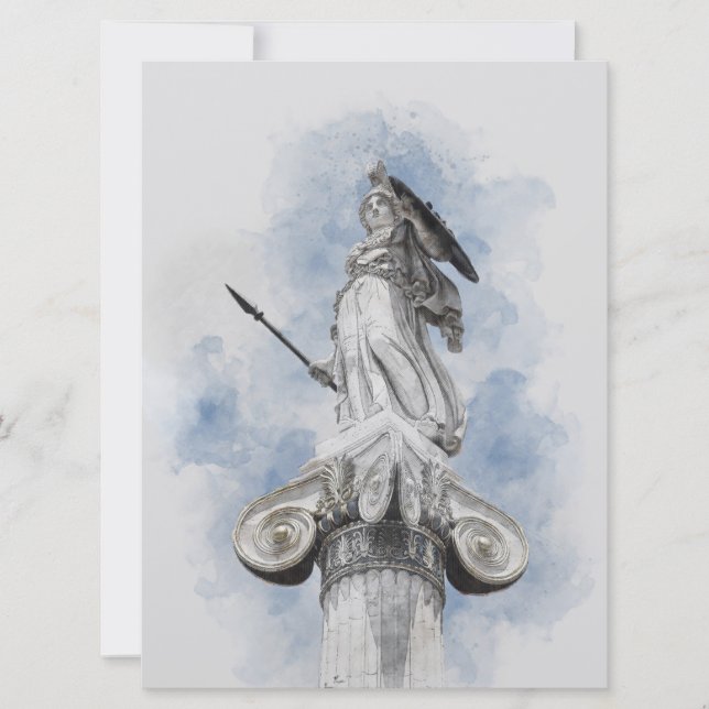 Classic greek statue Athena Invitation (Front)