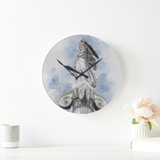 Classic greek statue Athena Large Clock (Home)