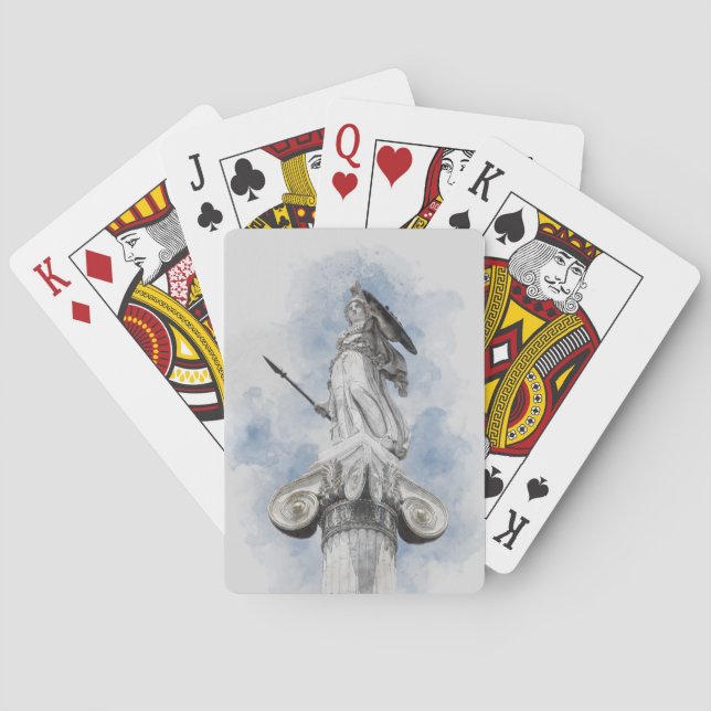Classic Greek Statue Athena Poker Cards – Art Card (Back)