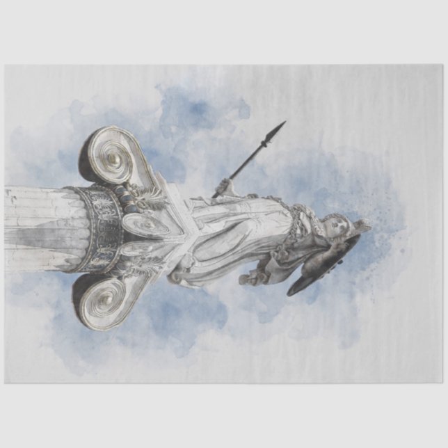 Classic greek statue Athena Tissue Paper (Front)