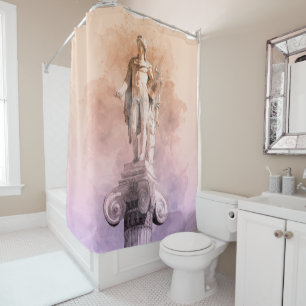 Classic greek statue of Apollo Shower Curtain