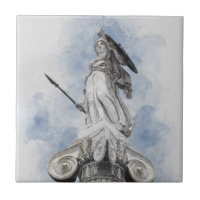 Classic Greek Statue of Athena Ceramic Tile – Myth