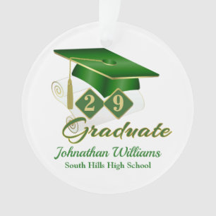 Classic Green and Gold 20xx Graduate Photo Ornament