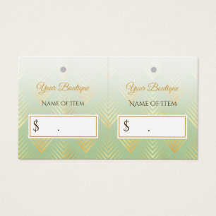 Classic Green and Gold Patten DIY Hang Tags