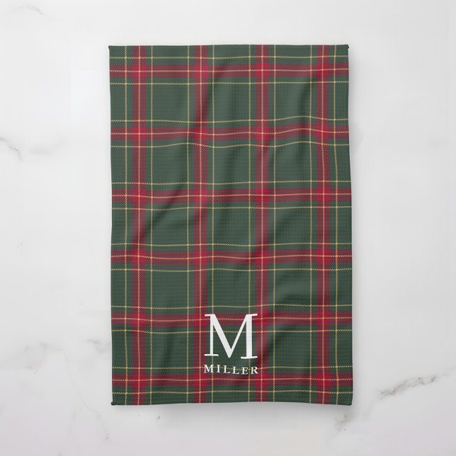 Classic Green and Red Tartan Plaid Christmas Tea Towel (Creator Uploaded)