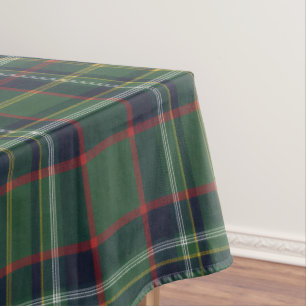 Classic Green and Red Tartan Plaid Pattern Tablecloth