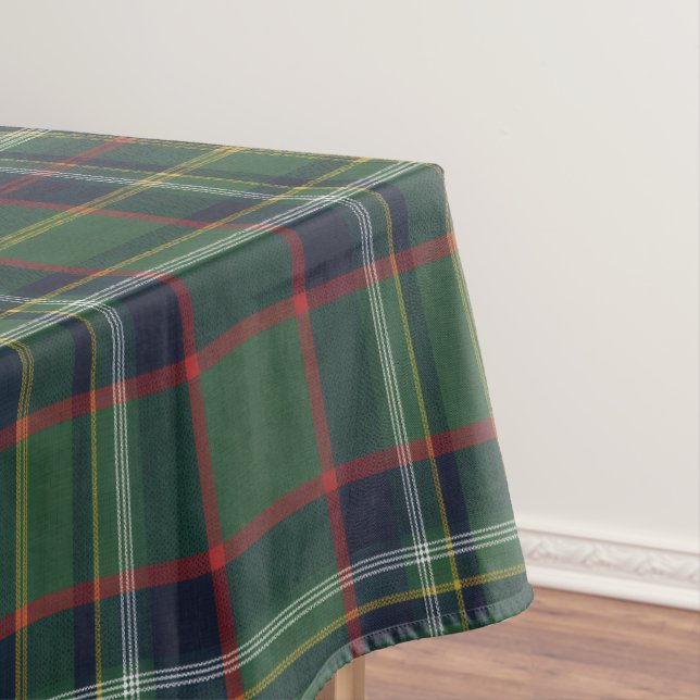 Classic Green and Red Tartan Plaid Pattern Tablecloth (In Situ)