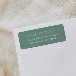 Classic Green and White Return Address Labels