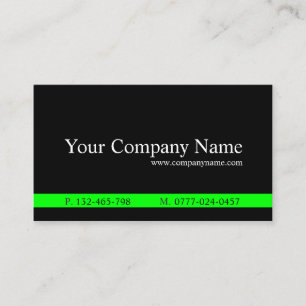 Classic Green Black Professional - Business Card