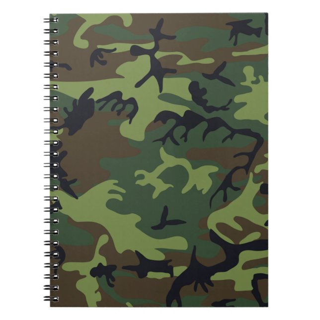 Classic Green Camouflage Pattern Notebook (Front)