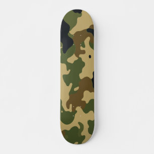 Classic Green Camouflage Pattern Skateboard