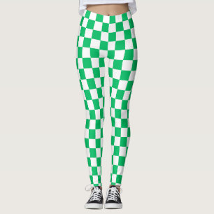 Classic green chequered leggings