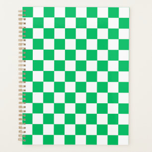Classic green chequered  planner