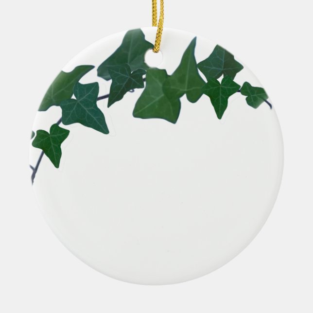 Classic Green English Ivy    Ceramic Tree Decoration (Front)