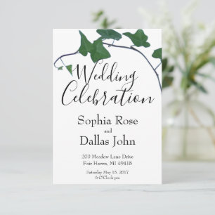 Classic Green English Ivy Invitation