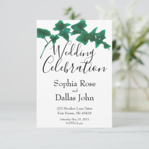 Classic Green English Ivy Invitation