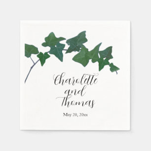 Classic Green English Ivy   Napkin