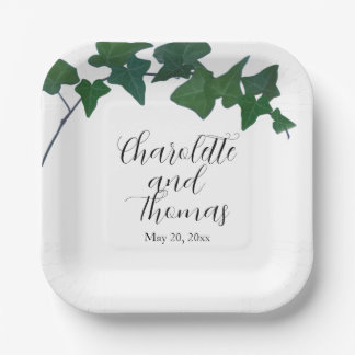 Classic Green English Ivy Paper Plate