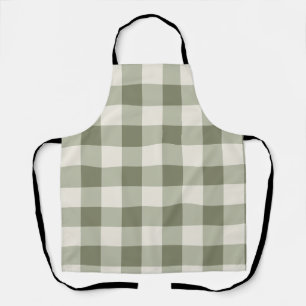 Classic Green Farmhouse Gingham Style Apron