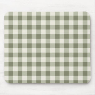 Classic Green Farmhouse Gingham Style Mouse Mat