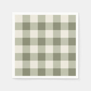 Classic Green Farmhouse Gingham Style Napkin