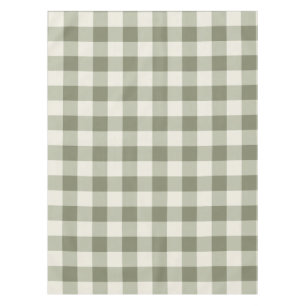 Classic Green Farmhouse Gingham Style Tablecloth