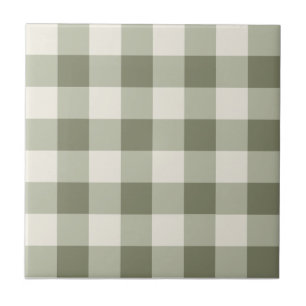 Classic Green Farmhouse Gingham Style Tile