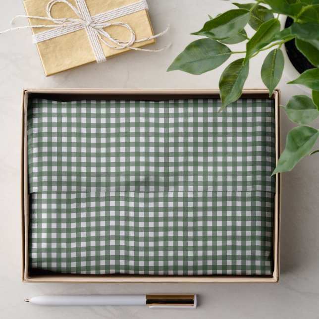 Classic Green Gingham Christmas Tissue Paper (Gift)