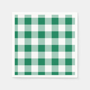 Classic Green Gingham Seamless Pattern Napkin