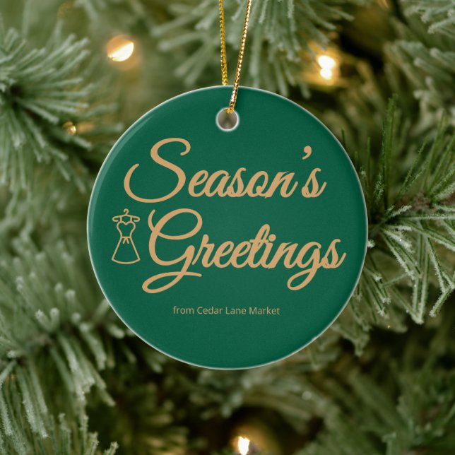 Classic Green & Gold Logo Ornament (Tree)