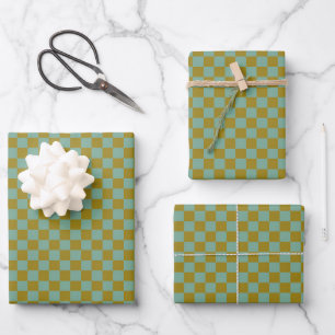 Classic Green, Khaki Plaid  Wrapping Paper Sheet