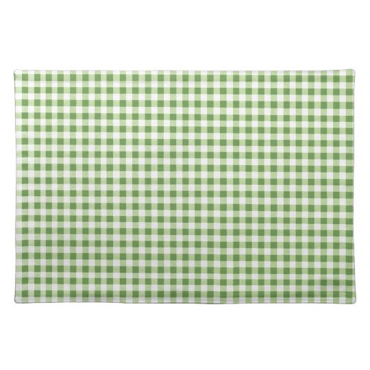 Classic Green Picnic Gingham Placemat Zazzle.co.uk