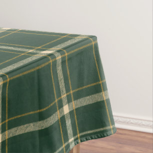 Classic Green Plaid Christmas Tablecloth