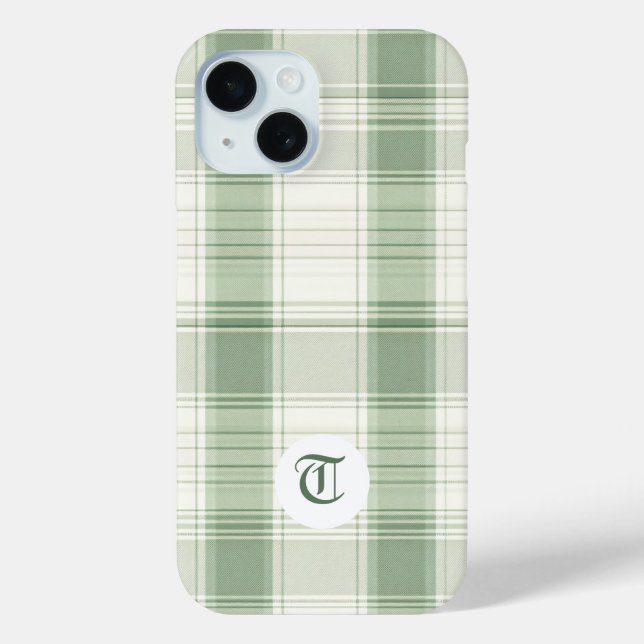 Classic Green Plaid Customisable Phone Case (Back)