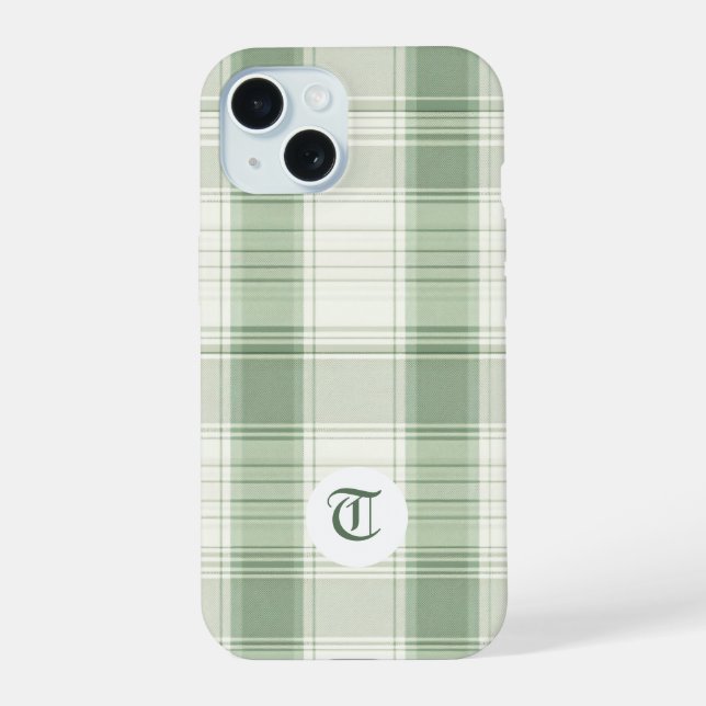 Classic Green Plaid Customisable Phone Case (Back)