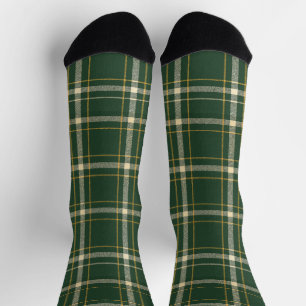 Classic Green Plaid Holiday Socks