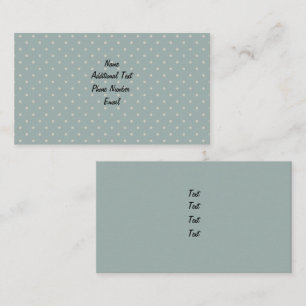 Classic Green Polka Dot  Business Card
