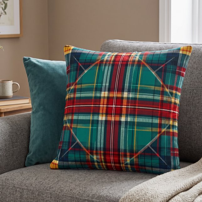 Classic Green Red Tartan Plaid Cushion (Creator Uploaded)