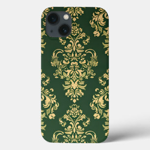 Classic Green Rococo Ornamentation iPhone 13 Case