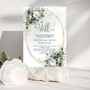 Classic Greenery and Gold We Still Do Invite