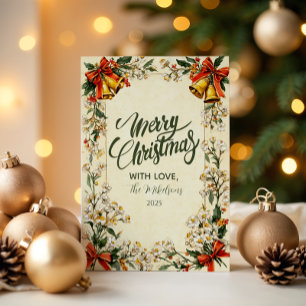 Classic Greenery Christmas Holiday Card